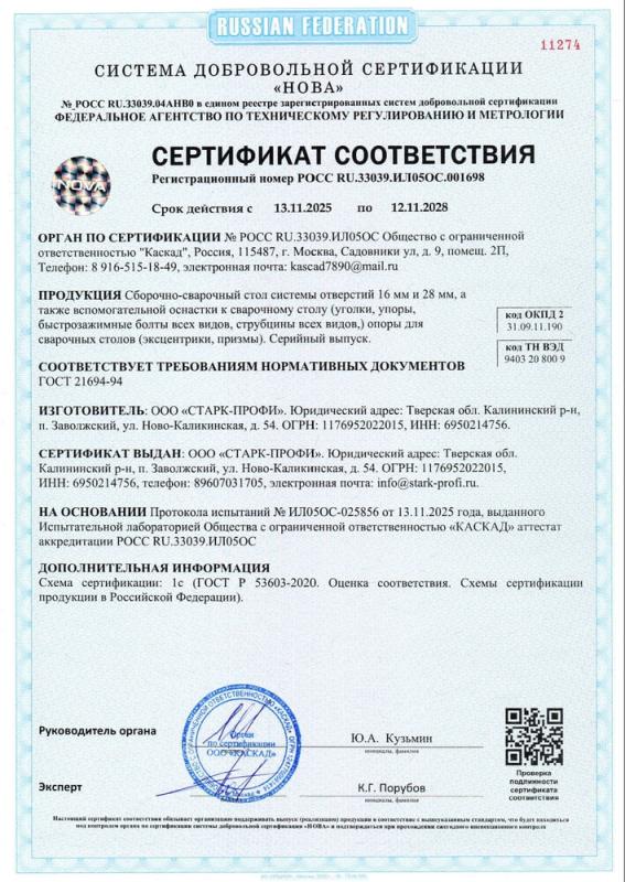 Сертификат соответствия