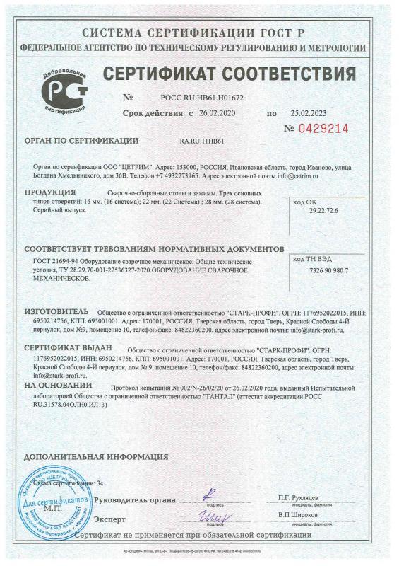 Сертификат соответствия