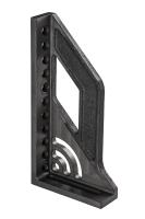 Упорный и крепежный угольник L300 с 11 отверстиями (поворотный) левый, Азотированный