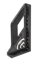 Упорный и крепежный угольник L300 с 11 отверстиями (поворотный) правый, Азотированный