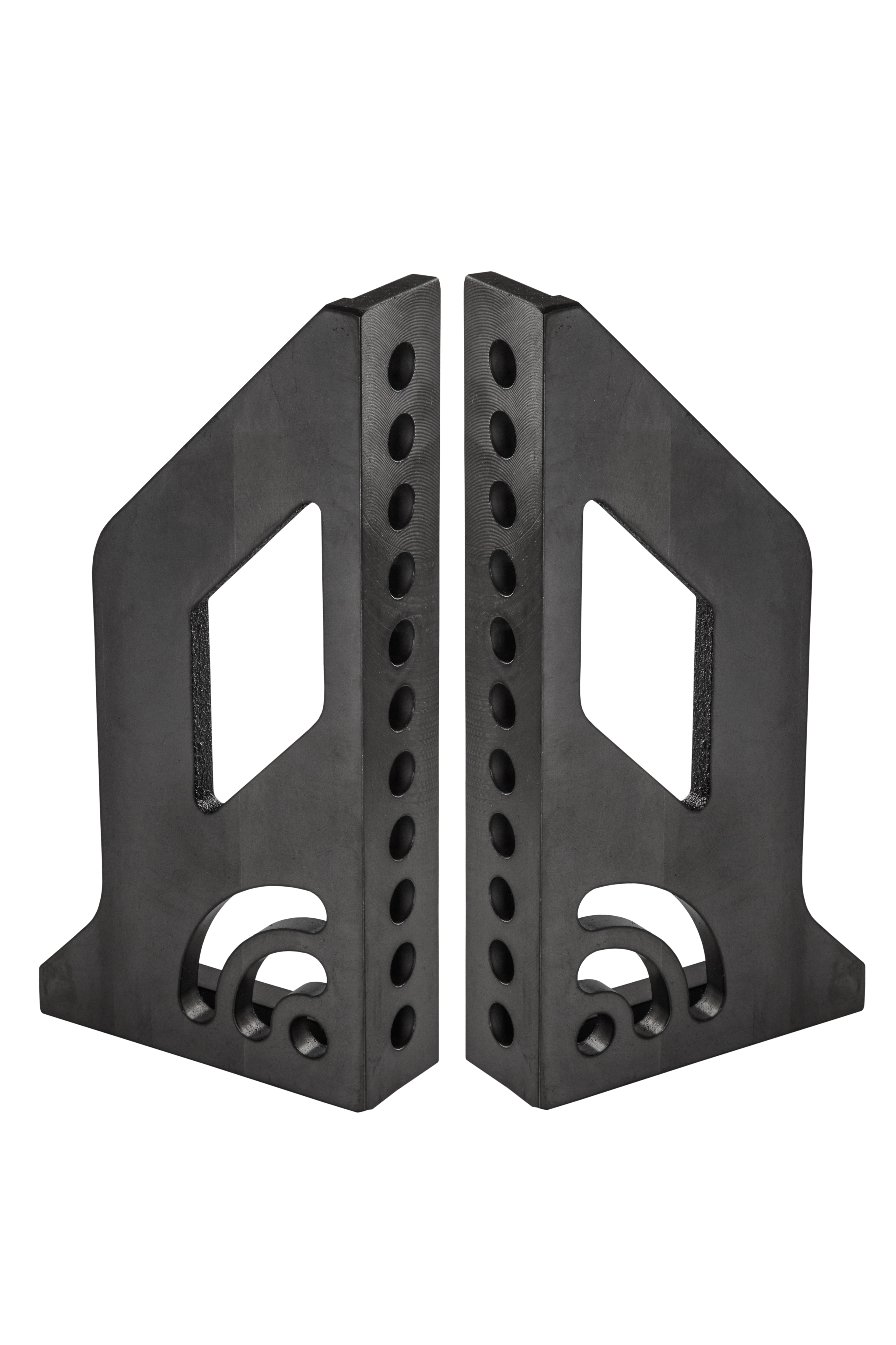 Упорный и крепежный угольник L300 с 11 отверстиями (поворотный) правый, Азотированный