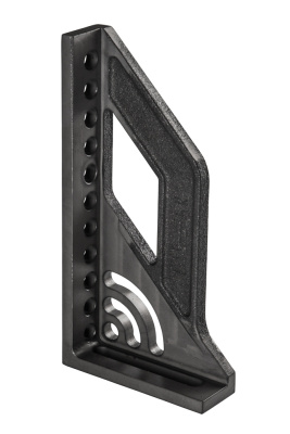 Упорный и крепежный угольник L300 с 11 отверстиями (поворотный) левый, Азотированный