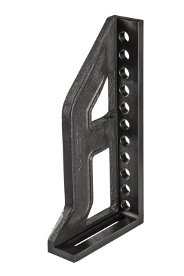 Упорный и крепежный угольник L300 с 11 отверстиями правый, Азотированный