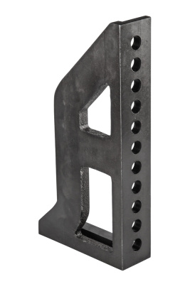 Упорный и крепежный угольник L300 с 11 отверстиями левый, Азотированный