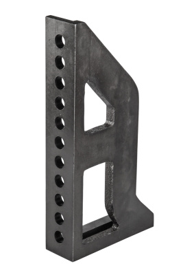 Упорный и крепежный угольник L300 с 11 отверстиями правый, Азотированный