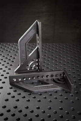 Упорный и крепежный угольник L300 с 11 отверстиями (поворотный) левый, Азотированный