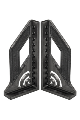 Упорный и крепежный угольник L300 с 11 отверстиями (поворотный) правый, Азотированный