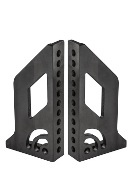 Упорный и крепежный угольник L300 с 11 отверстиями (поворотный) левый, Азотированный