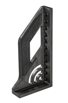 Упорный и крепежный угольник L300 с 11 отверстиями (поворотный) правый, Азотированный