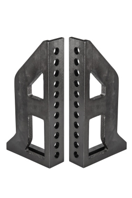 Упорный и крепежный угольник L300 с 11 отверстиями правый, Азотированный